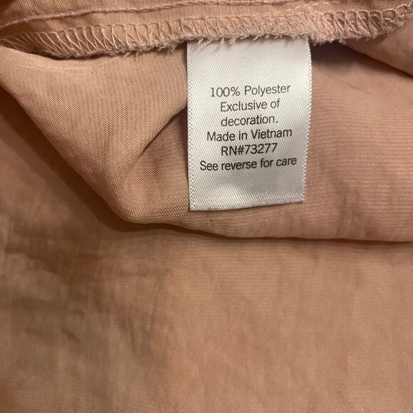 Nine‎ West Satin Lace Cami Pink Champagne Blush Adjustable Spaghetti Straps 4X - Picture 8 of 9